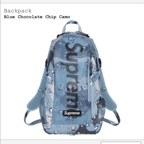 SOLD OUT!! NEW SS20 Supreme blue camo backpack - Picture 3 of 5